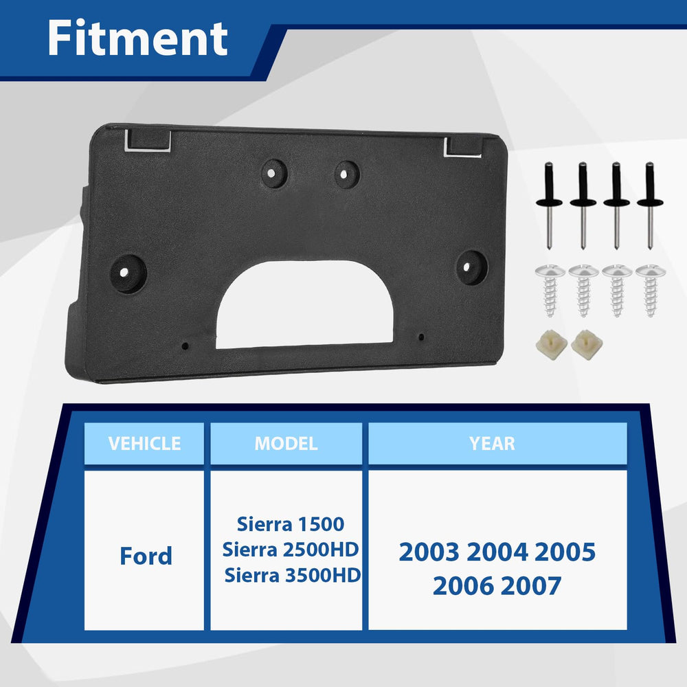 PATSWHSE front bumper plate mount for 2003-2007 GMC Sierra supports a clean, rattle-free display.