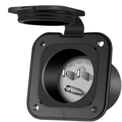 PAULINN 15amp flanged inlet for RV and marine use, reliable power access.