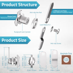 PAULINN cam lock on an RV cabinet demonstrates tool-free mounting