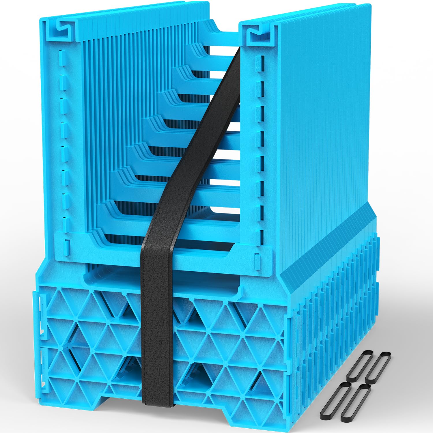 PAULINN sewer hose support in height-adjustable setup promoting steady drainage during RV dumping.