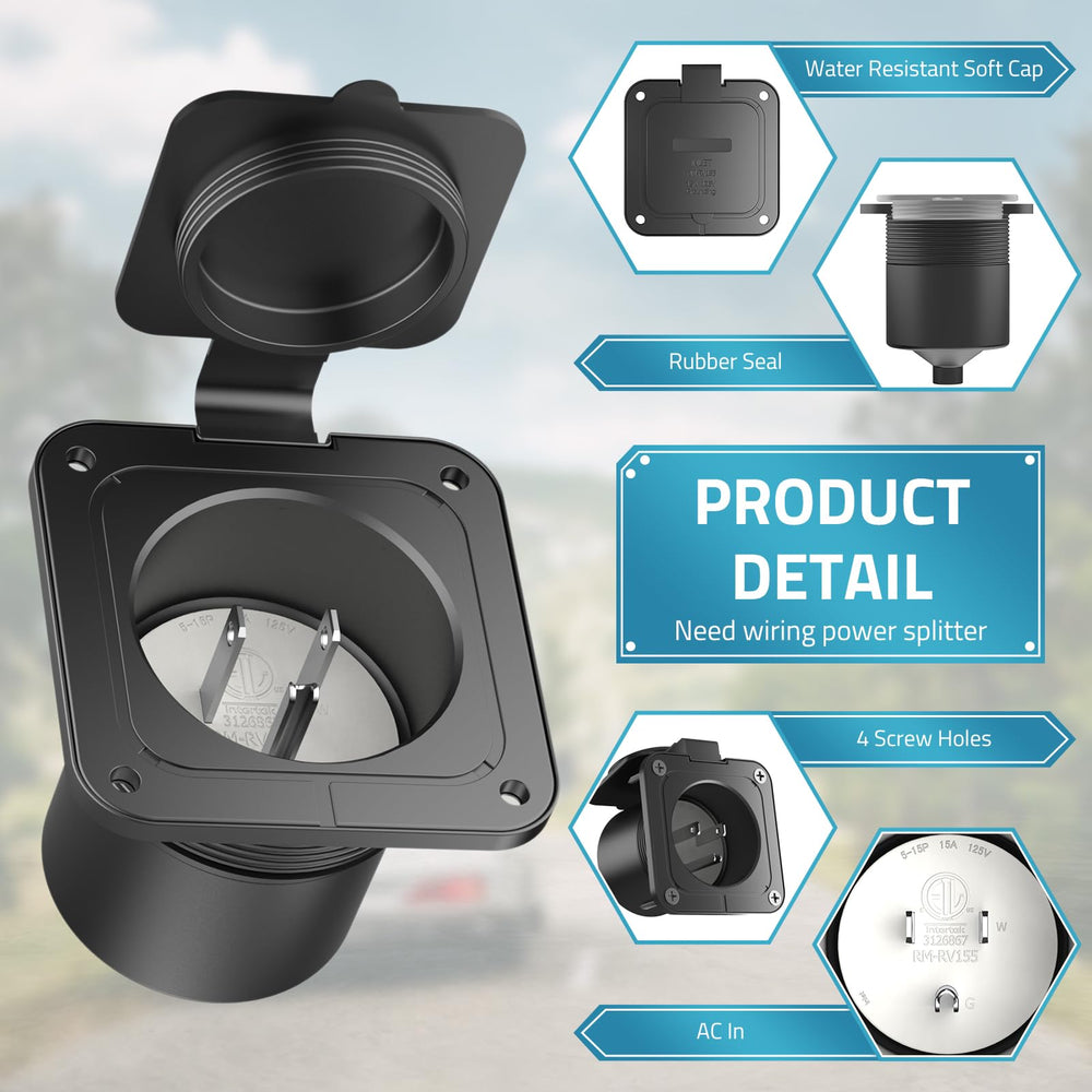PAULINN waterproof back cover protecting contacts during rain or snow for outdoor setups.
