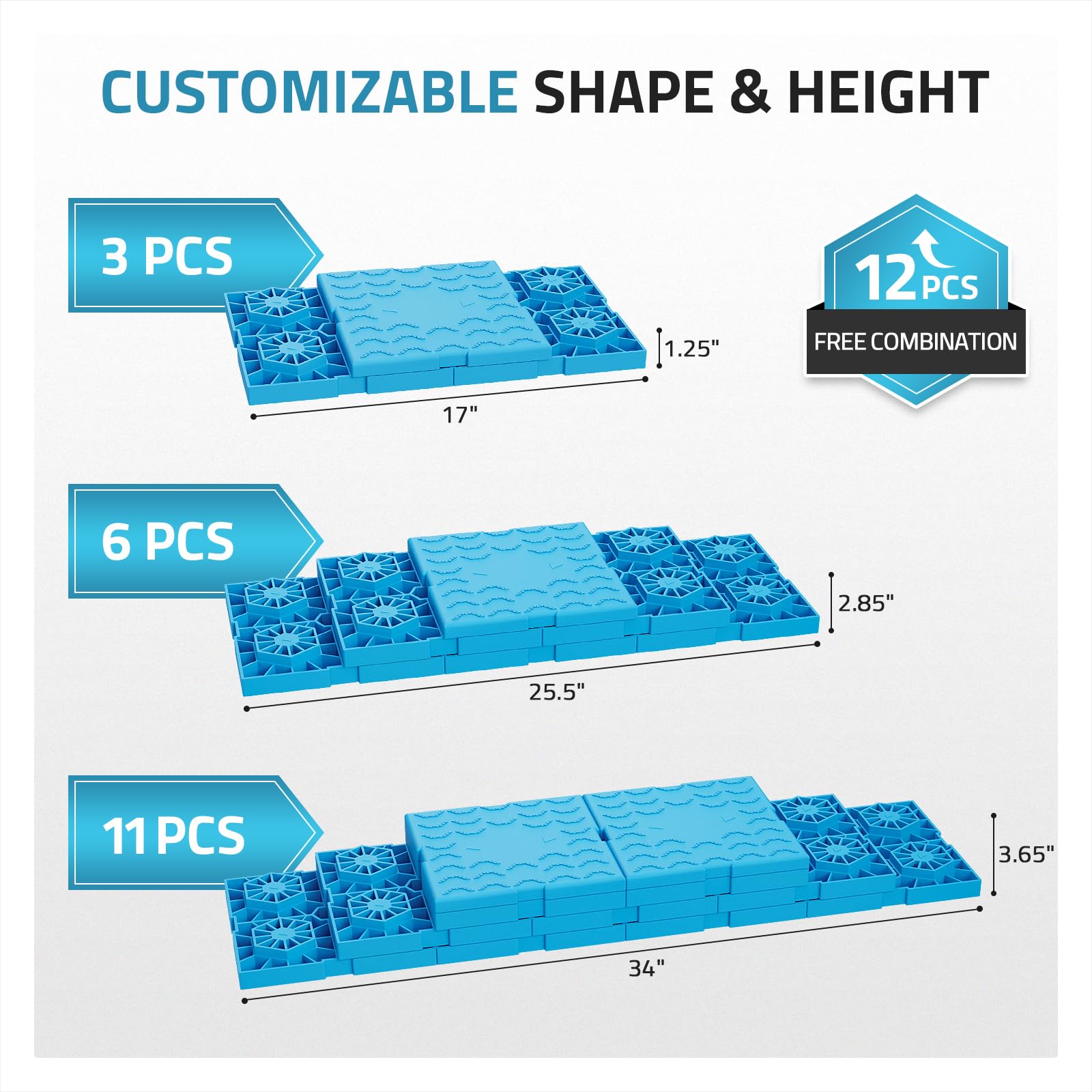 PAULINN leveling blocks resist UV water and extreme temperatures.
