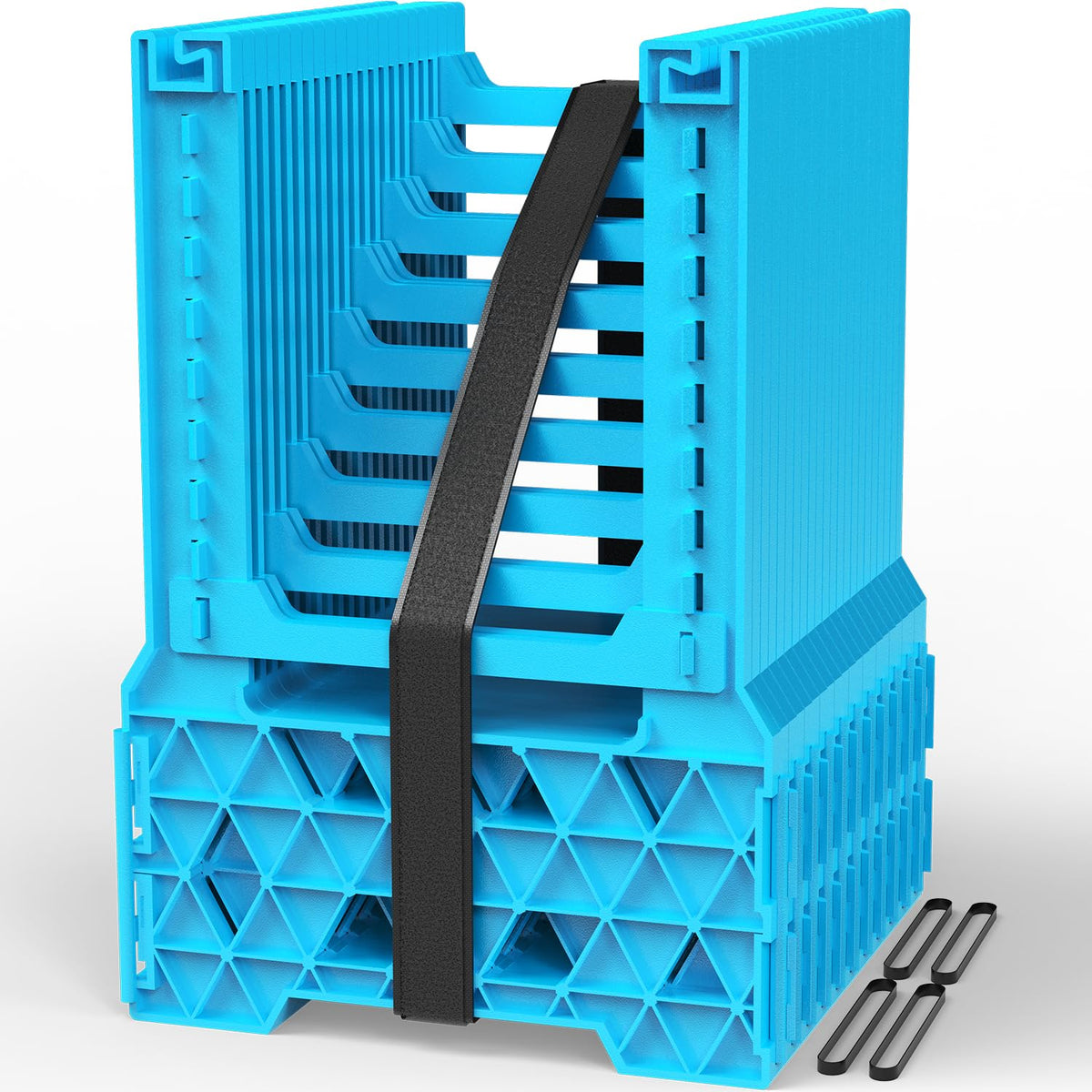 PAULLINN 10ft RV sewer hose support with height-adjustable design supports continuous drainage.