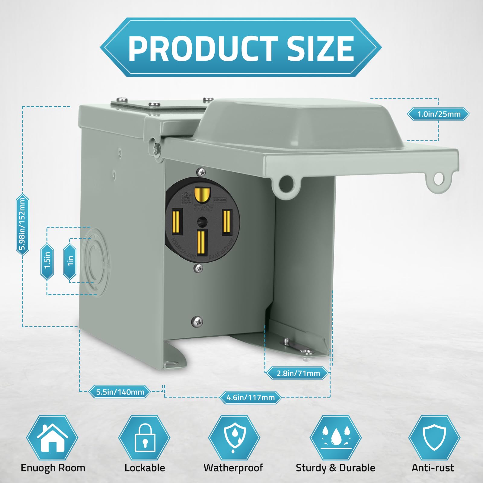 PAULINN durable matte finish resists scratches and rust in outdoor settings.