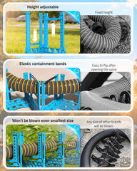 PAULLINN sewer hose support features a deep U-design for secure hose placement during disposal.