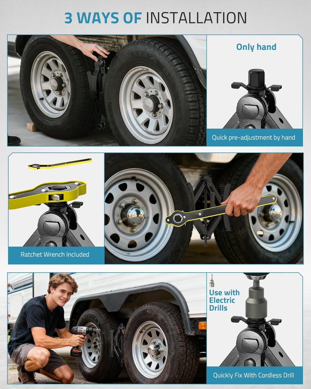 PAULINN X-shaped design distributes load to minimize RV movement.