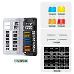 Pautou 12-circuit blade fuses inside package for quick setup