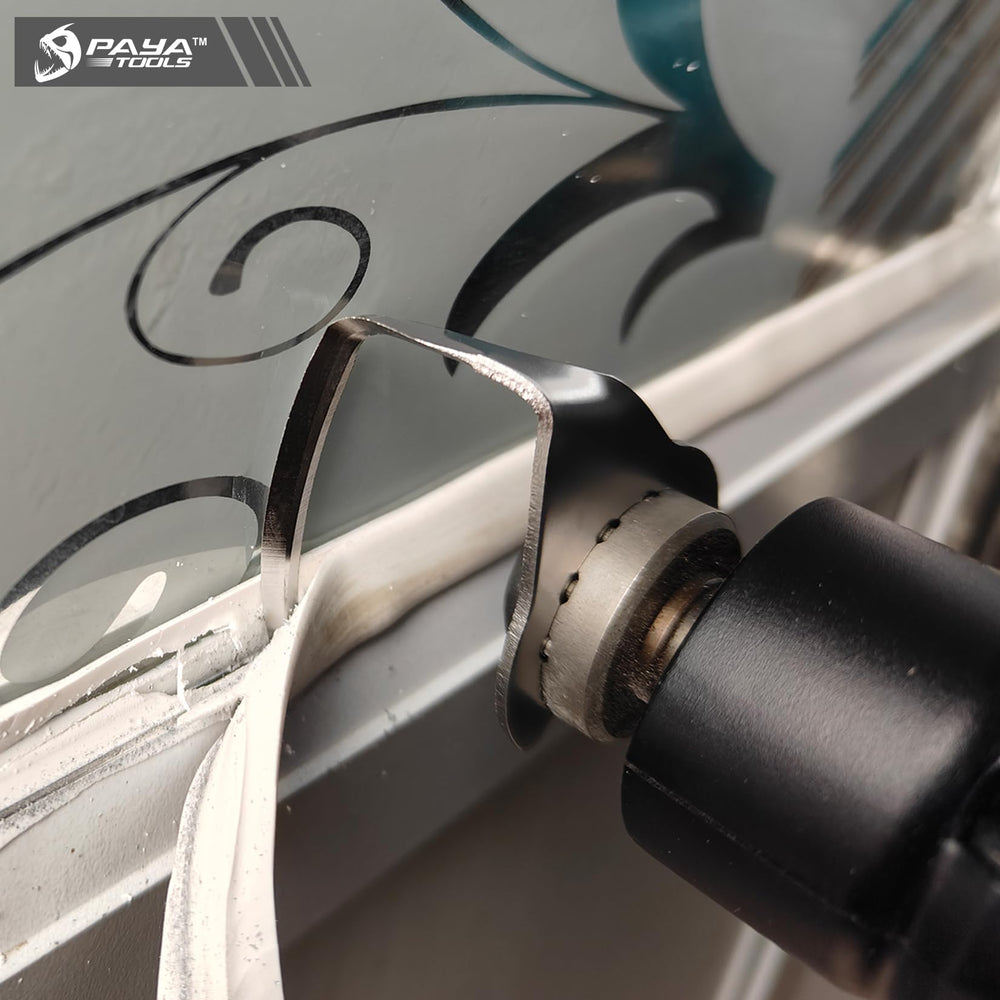 PAYA TOOLS caulk removal blade for glue and sealant around windows.