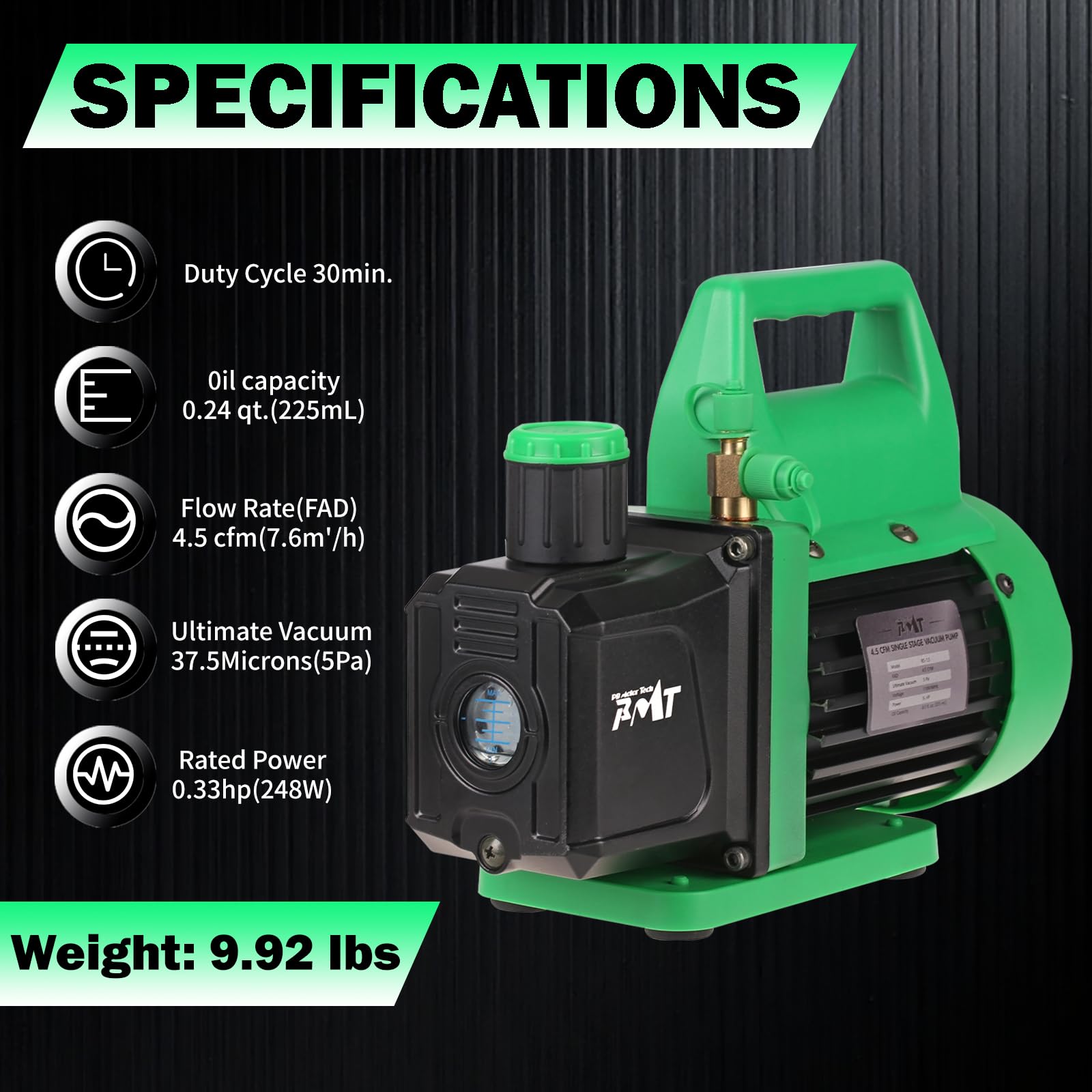 PB Motor Tech oil sight glass helps monitor oil during use