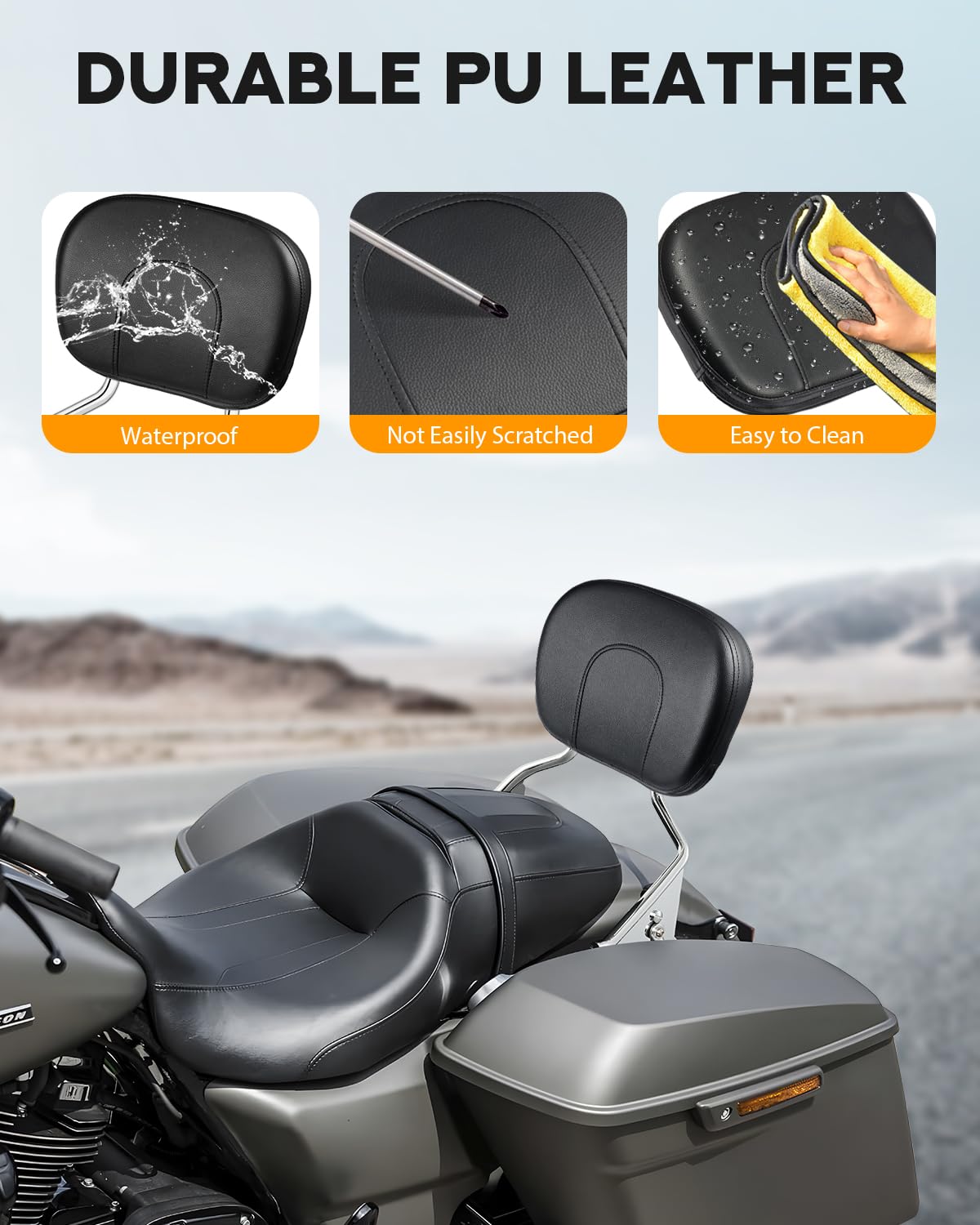 PBYMT chrome finish adds style and durability to the backrest