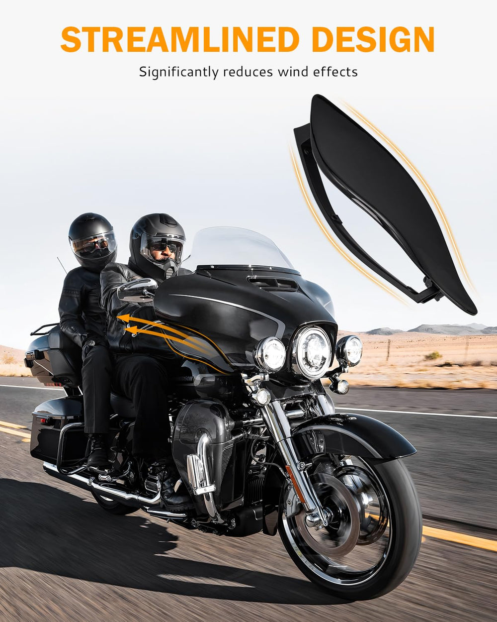 PBYMT fairing air deflectors installation on Harley Touring model