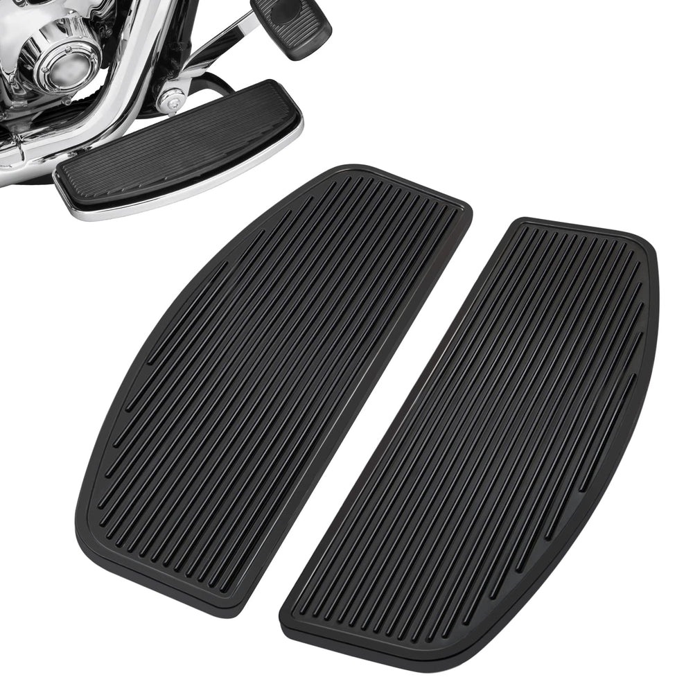 PBYMT front footboard rubber insert on a Harley, improves grip and leg room.
