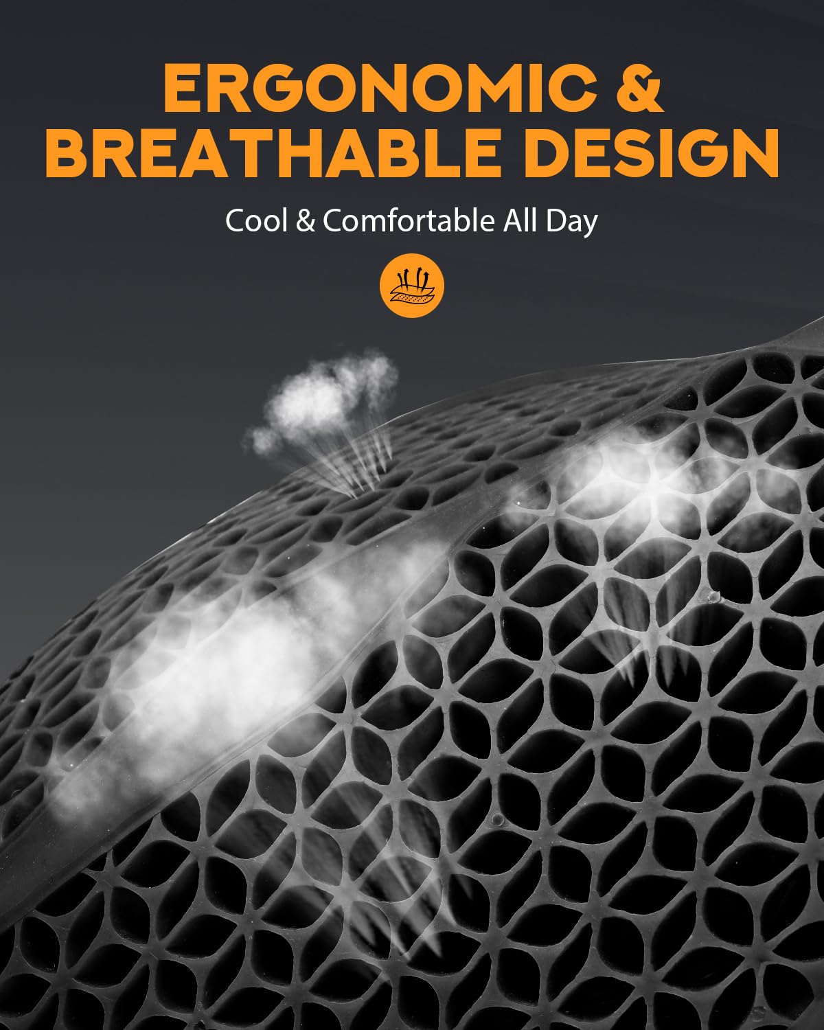 PBYMT cushion has a breathable mesh bottom to keep you cool on rides.