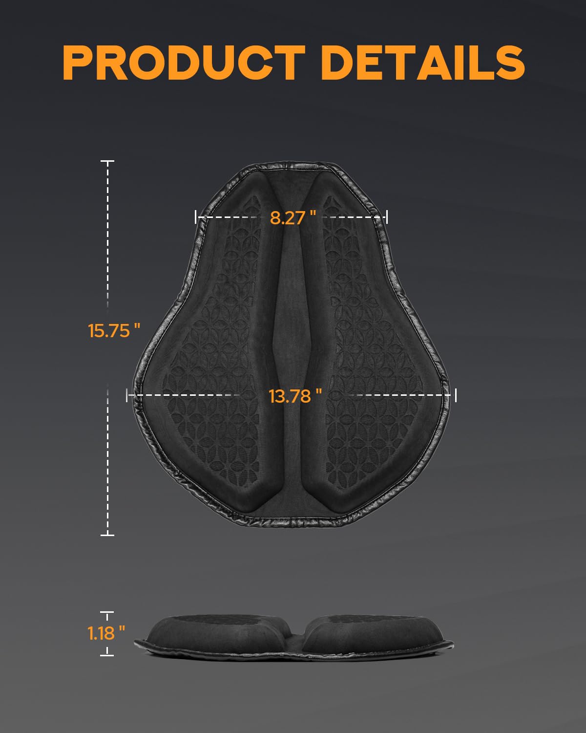PBYMT universal seat cushion with easy installation straps fits most motorcycles.