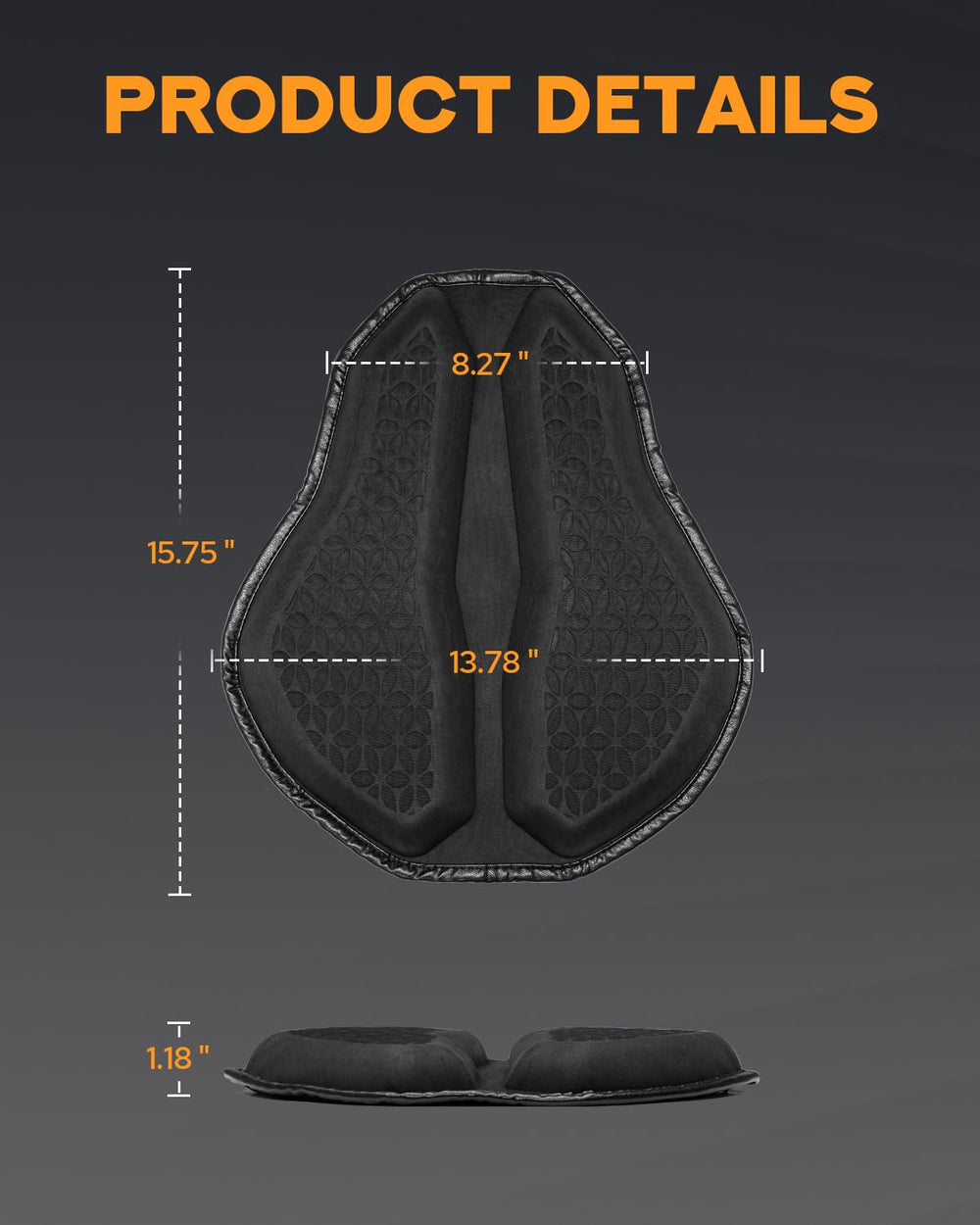 PBYMT universal seat cushion with easy installation straps fits most motorcycles.