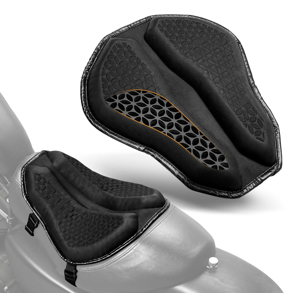 PBYMT motorcycle seat cushion foldable design enables easy storage and transport.