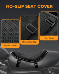 PBYMT motorcycle seat cushion features a wide central groove for better airflow.