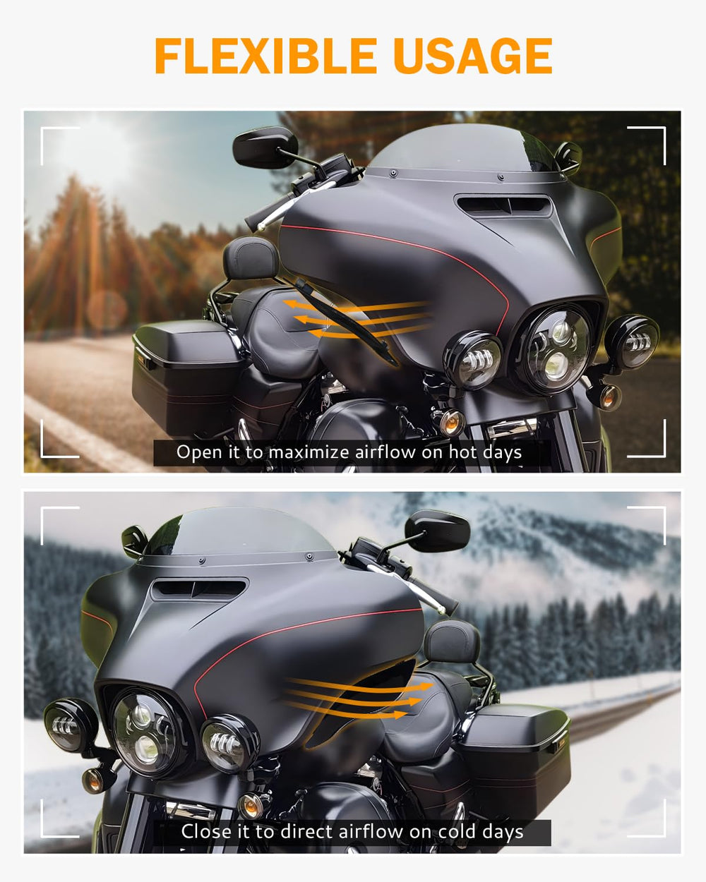 PBYMT wind deflectors provide enhanced airflow protection during rides
