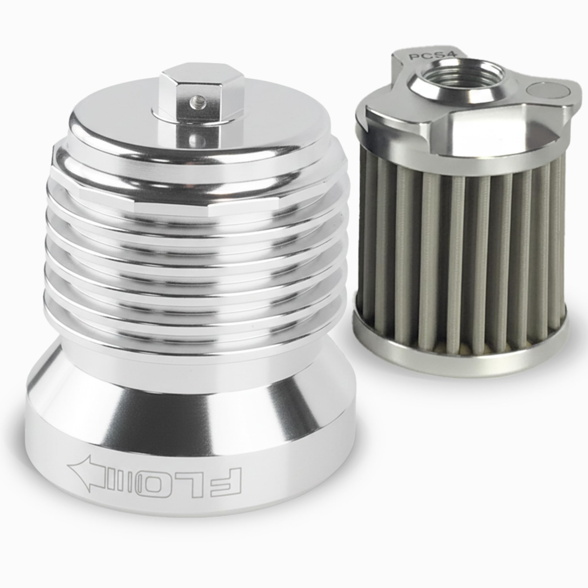 PC Racing FLO PCS4C filter on Harley-Davidson Touring housing for durable filtration