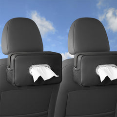 Pcnjozx car tissue holder with two tuck nets keeps tissues within reach