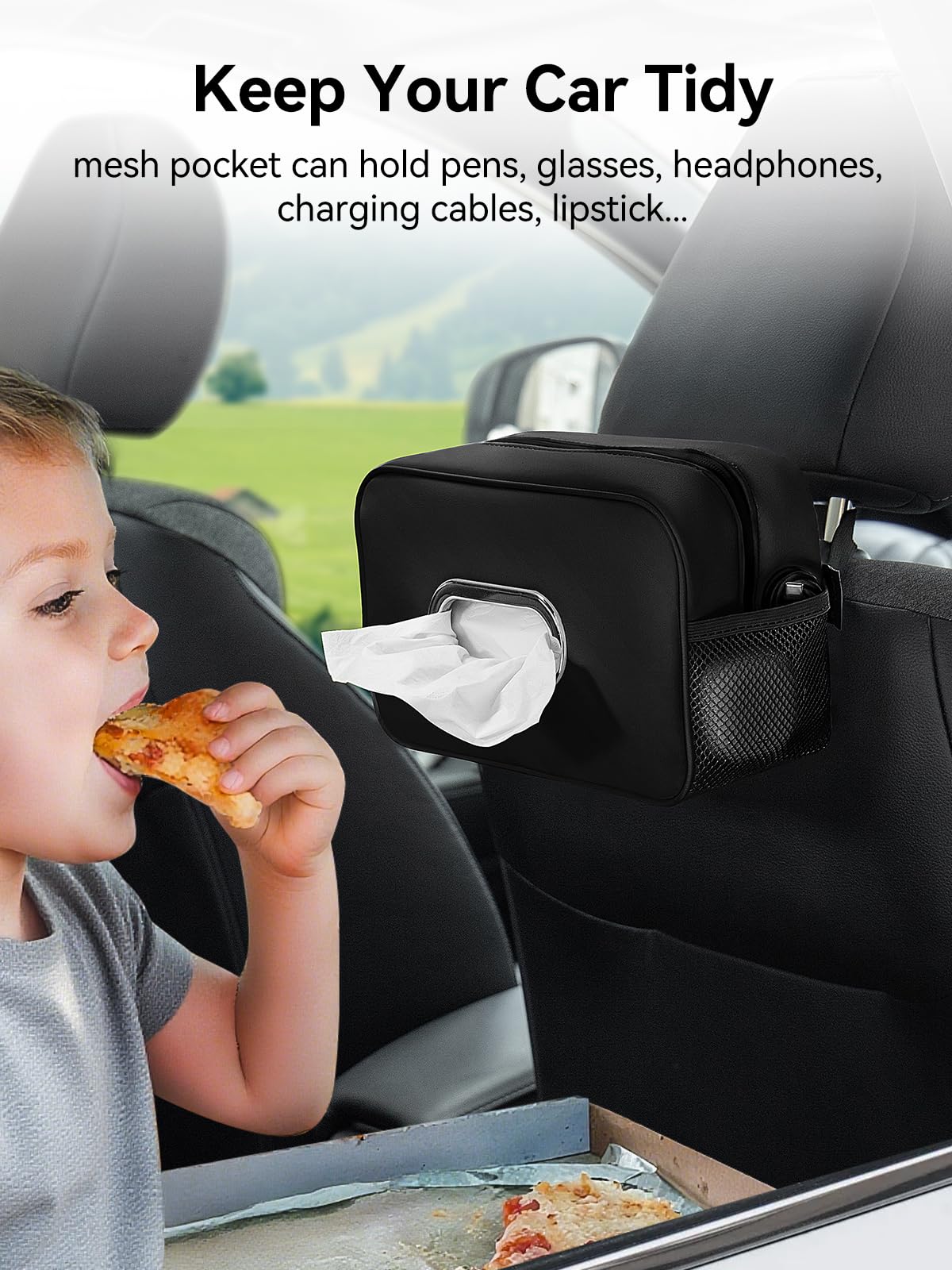 Pcnjozx rectangular napkin storage keeps car essentials organized