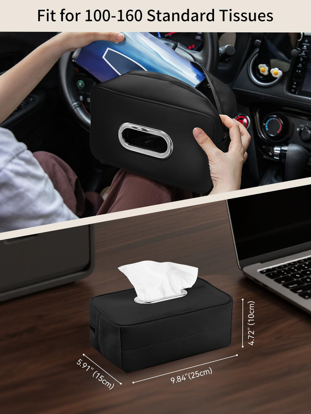 Pcnjozx side mesh pockets hold small items like cables and cosmetics