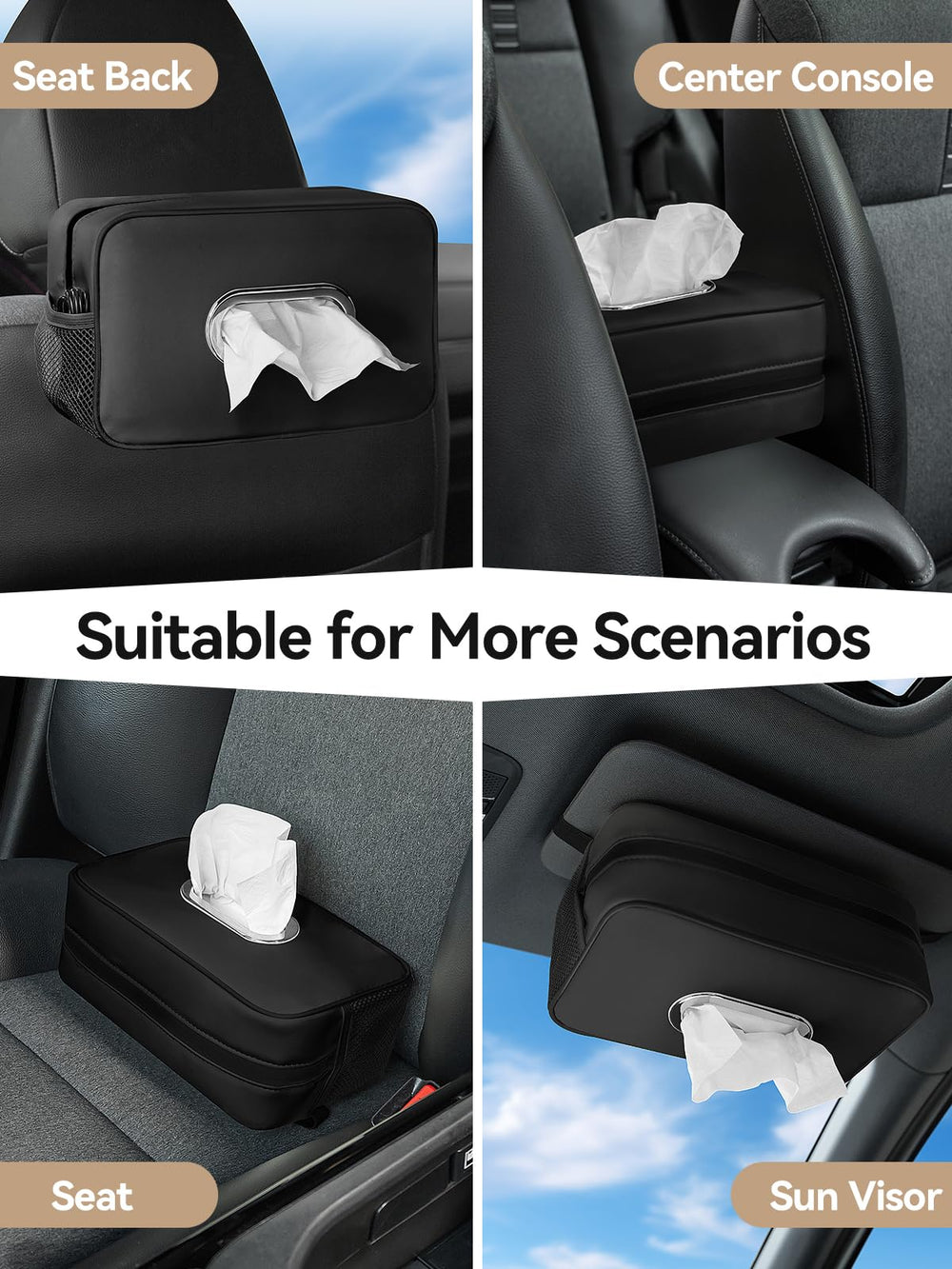 Pcnjozx tissue holder PU leather close-up highlighting durable surface
