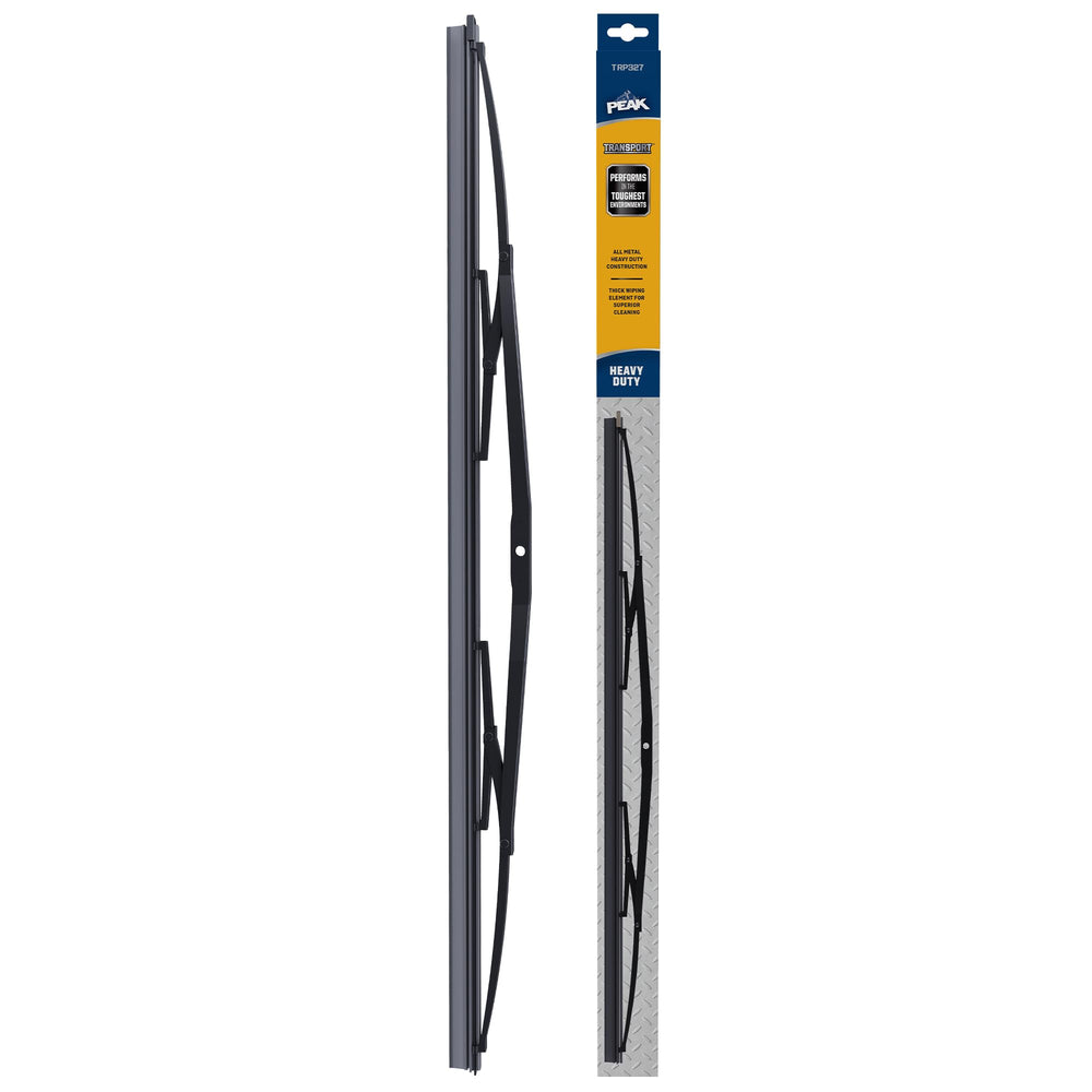 PEAK Transport 32-inch saddle blade provides clear visibility on heavy trucks.