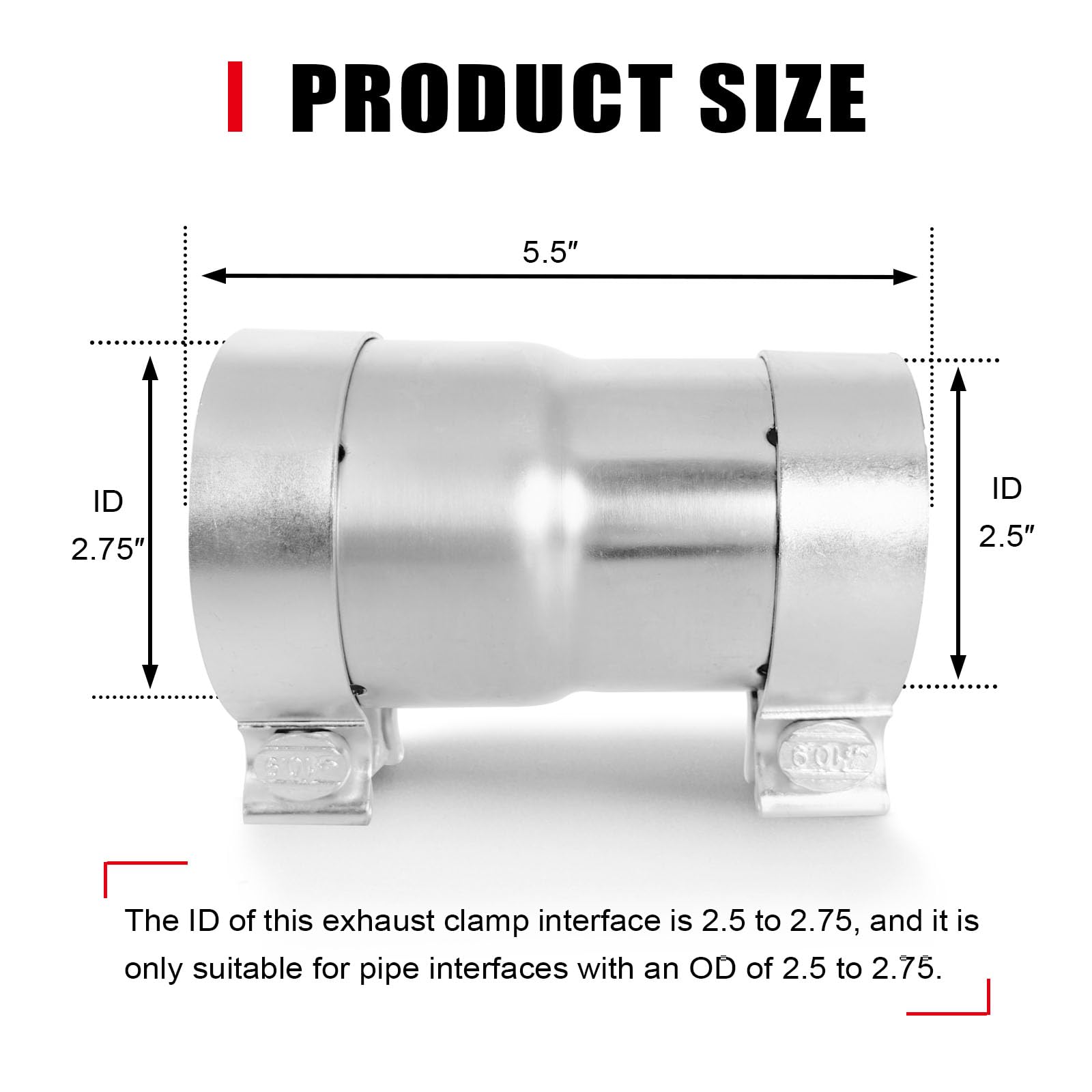 Peastorm clamp-on reducer connector showing dual-end clamps for fast installation