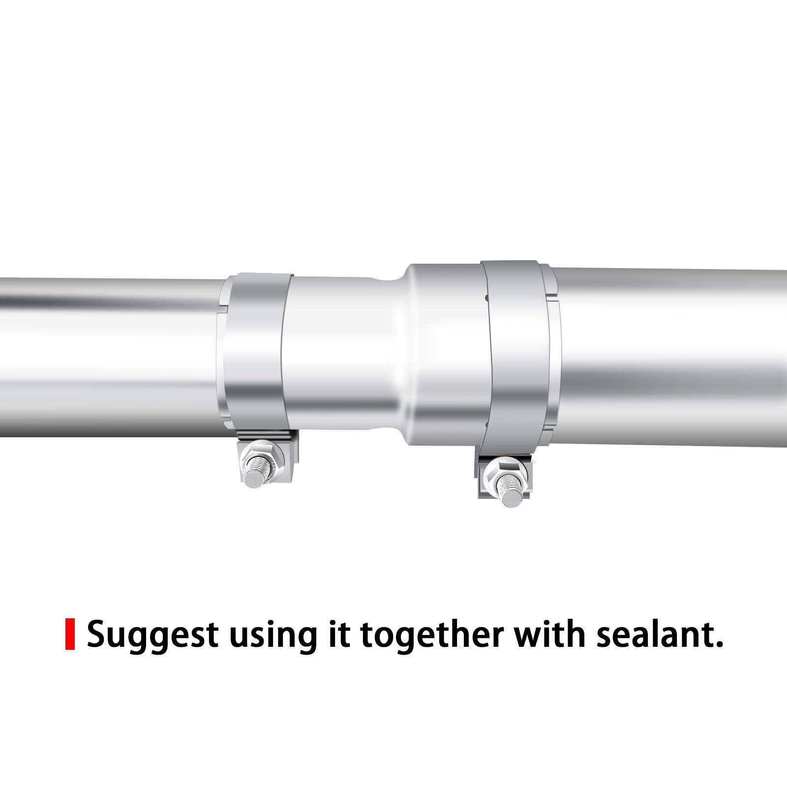 Peastorm exhaust adapter side view emphasizes compact, clamp-based install