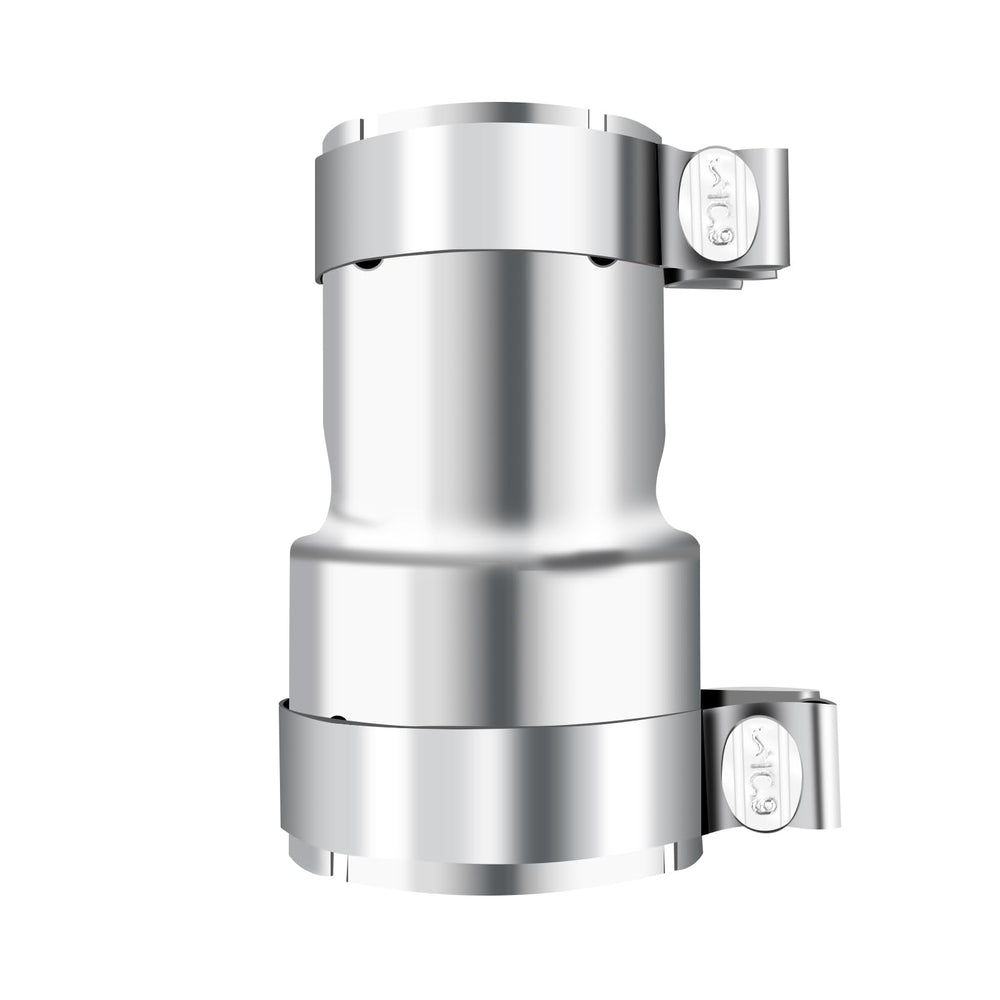 Peastorm stainless steel exhaust adapter 2in to 2.5in ends for fast clamp connections