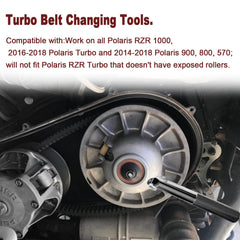 PEATOVIE flexible clutch tool shown with Polaris belt task.