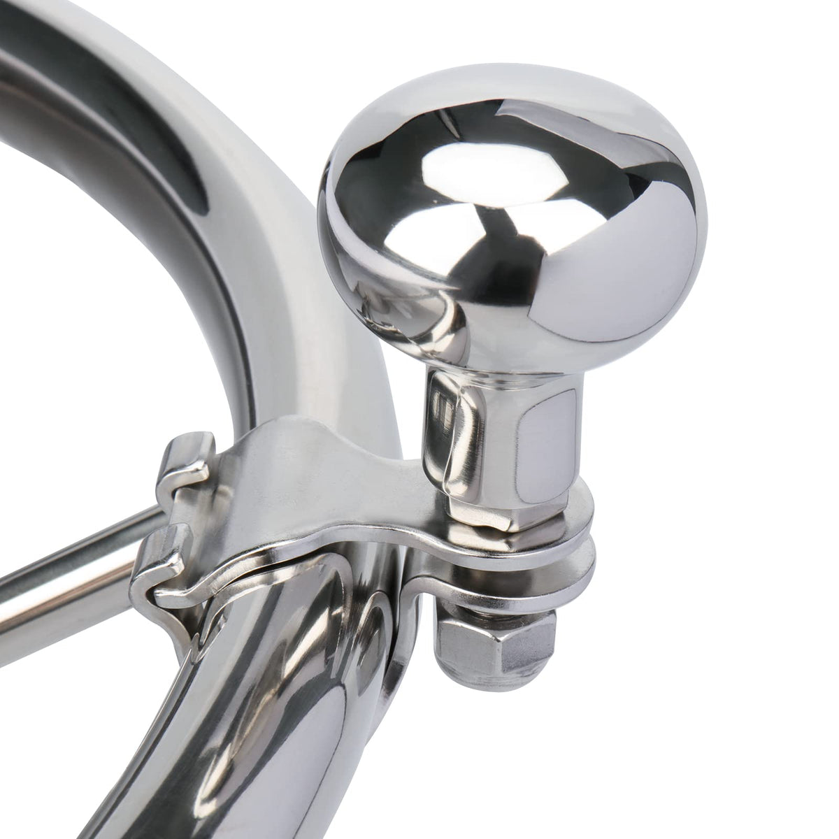 Pebbly Beach small steering wheel knob installed on a boat for easier grip