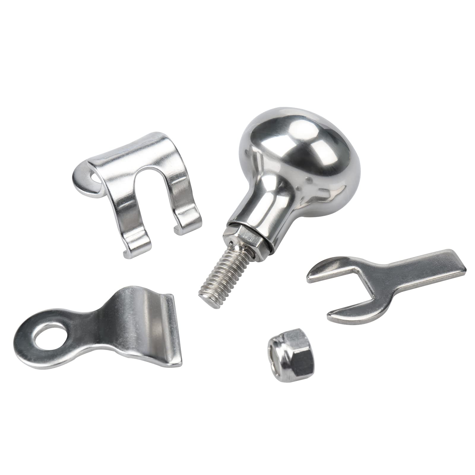 Installation with included wrench demonstrates quick one person mounting