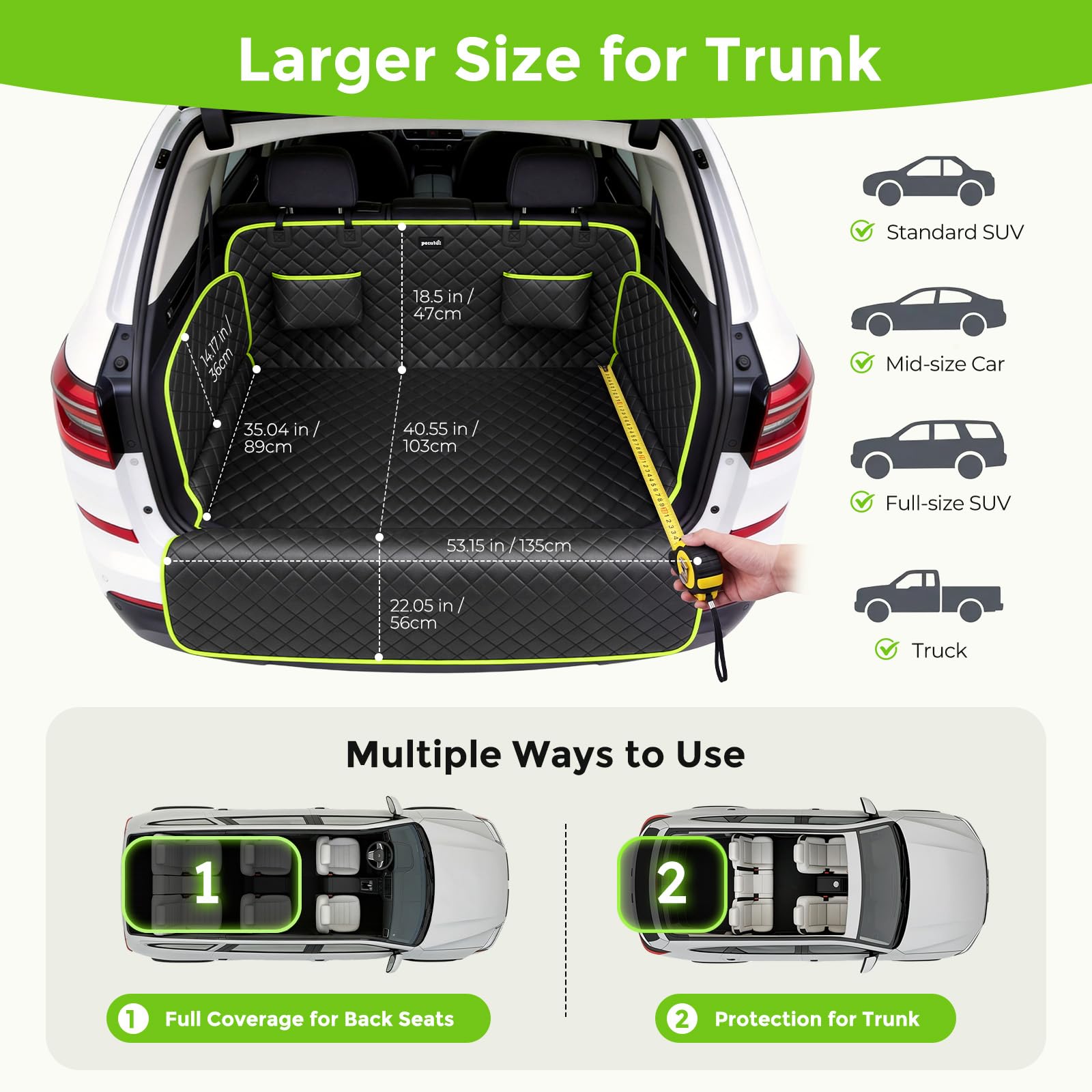 Pecute bumper flap protects the bumper during pet in and out