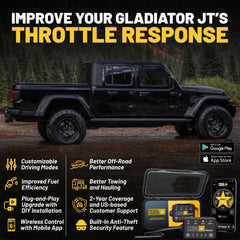 Pedal Commander app control interface enables wireless throttle customization on the go.