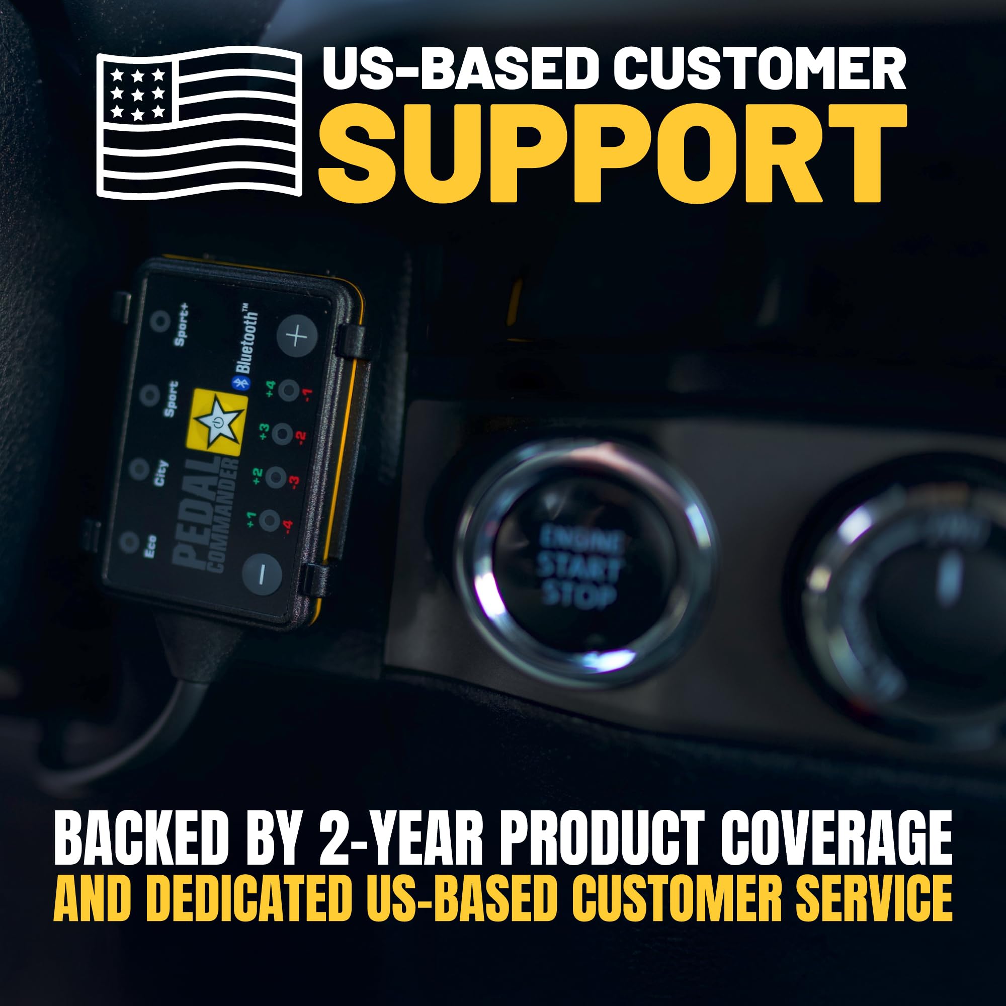 PEDAL COMMANDER ECU compatibility icon confirms no ECU changes