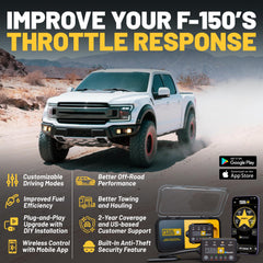 PEDAL COMMANDER Ford F-150 City mode smooths daily acceleration for urban driving.