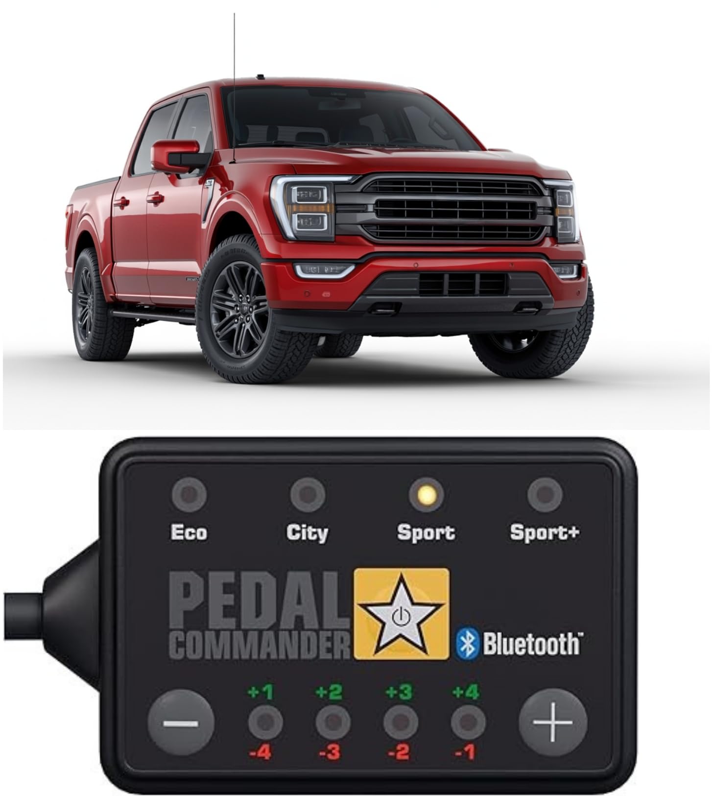 PEDAL COMMANDER Ford F-150 Eco mode improves throttle response for smoother highway runs.