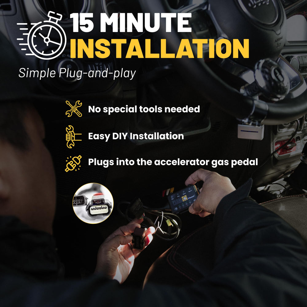 PEDAL COMMANDER in rugged jeep setup delivering ready-to-dare throttle control.