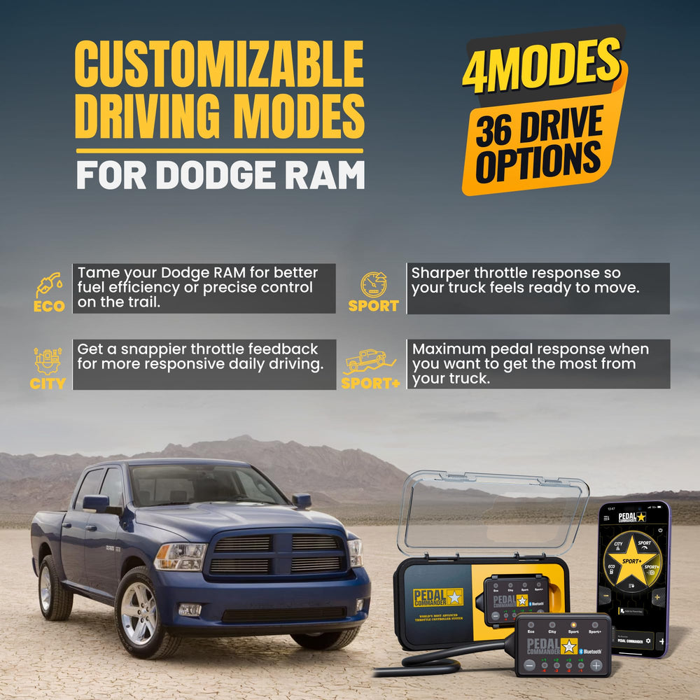 Pedal Commander Ram sport+ mode for enhanced on-road performance