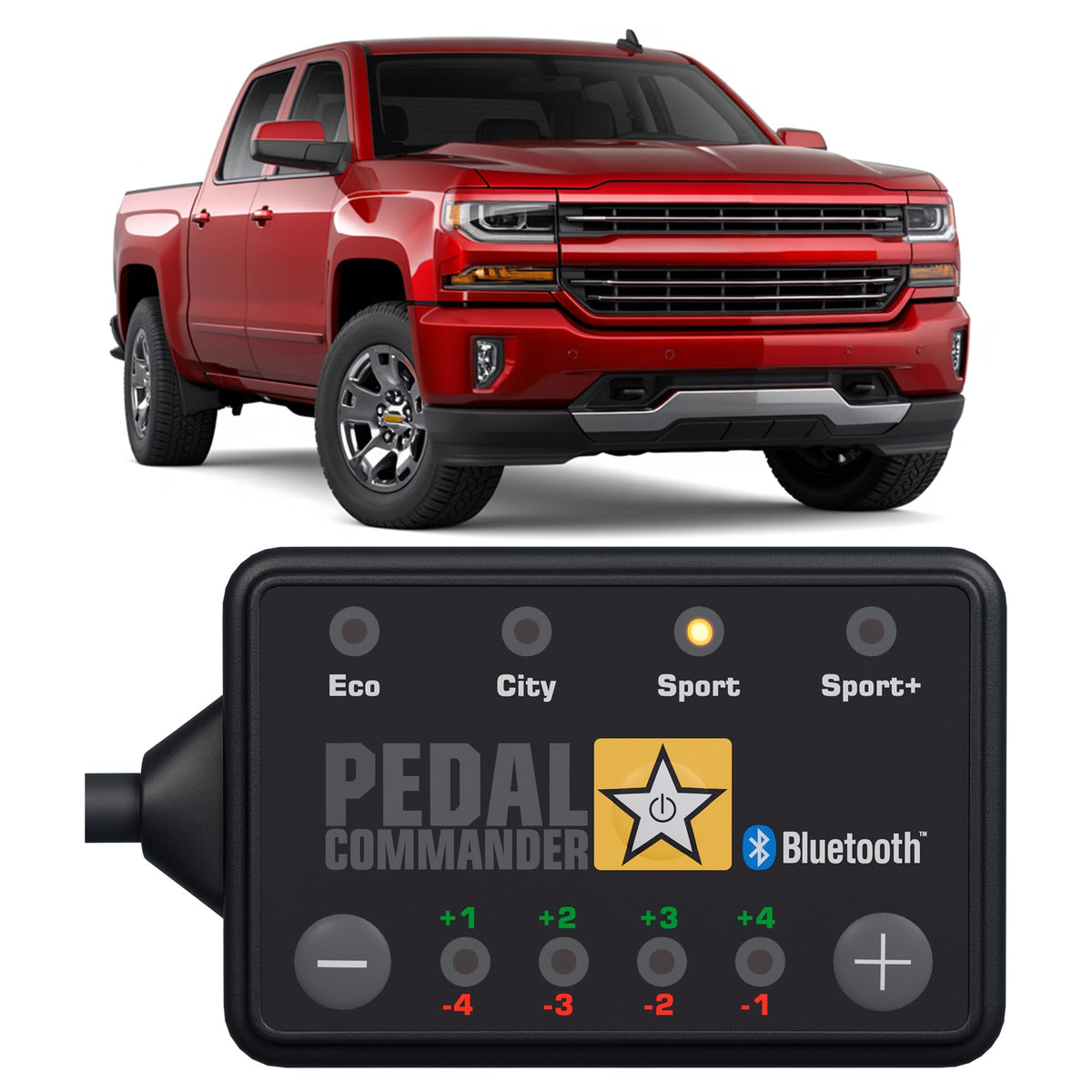 Pedal Commander Silverado installation shown for easy plug-and-play setup