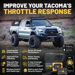 PEDAL COMMANDER app control interface on Tacoma for wireless settings management