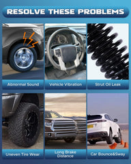 Peforway rear shock absorber assembly for Chevy Silverado 1500 improves stability on rough roads.