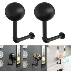 PEI helmet holder wall-mounted showing organized headwear with durable steel construction.