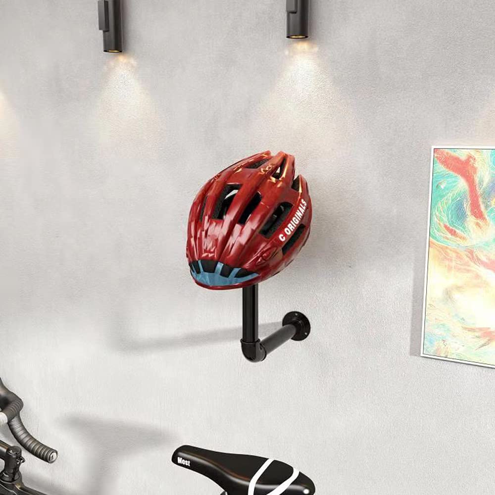 PEI wall-mounted helmet hanger reduces clutter while showcasing gear.