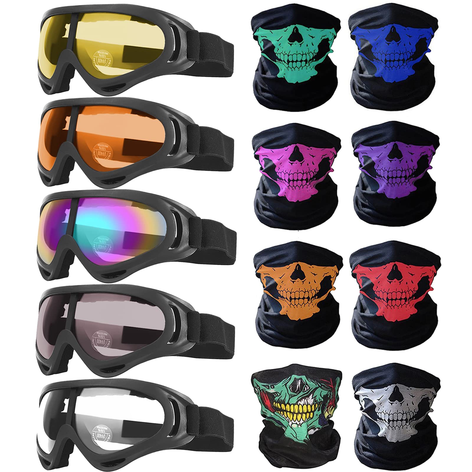 Peicees 13pcs motorcycle gear set overview for versatile riding protection.