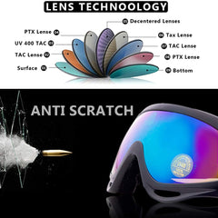 Peicees dirt bike goggles clear lens offering visibility in all conditions.