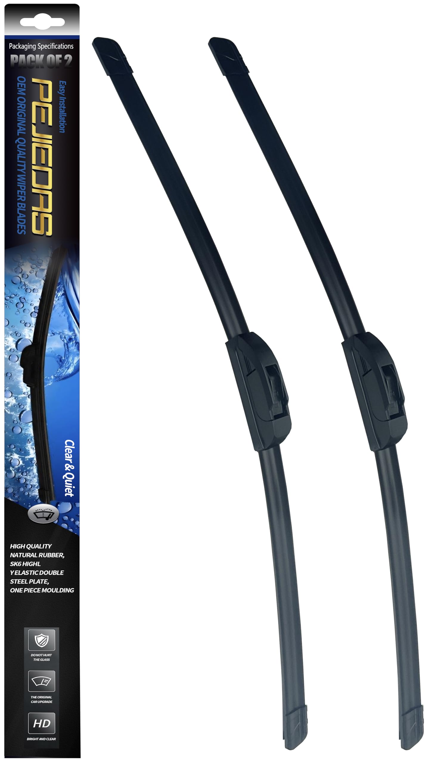 PEJIEDAS front wiper blade 19in on Jeep Liberty for clear rain visibility.