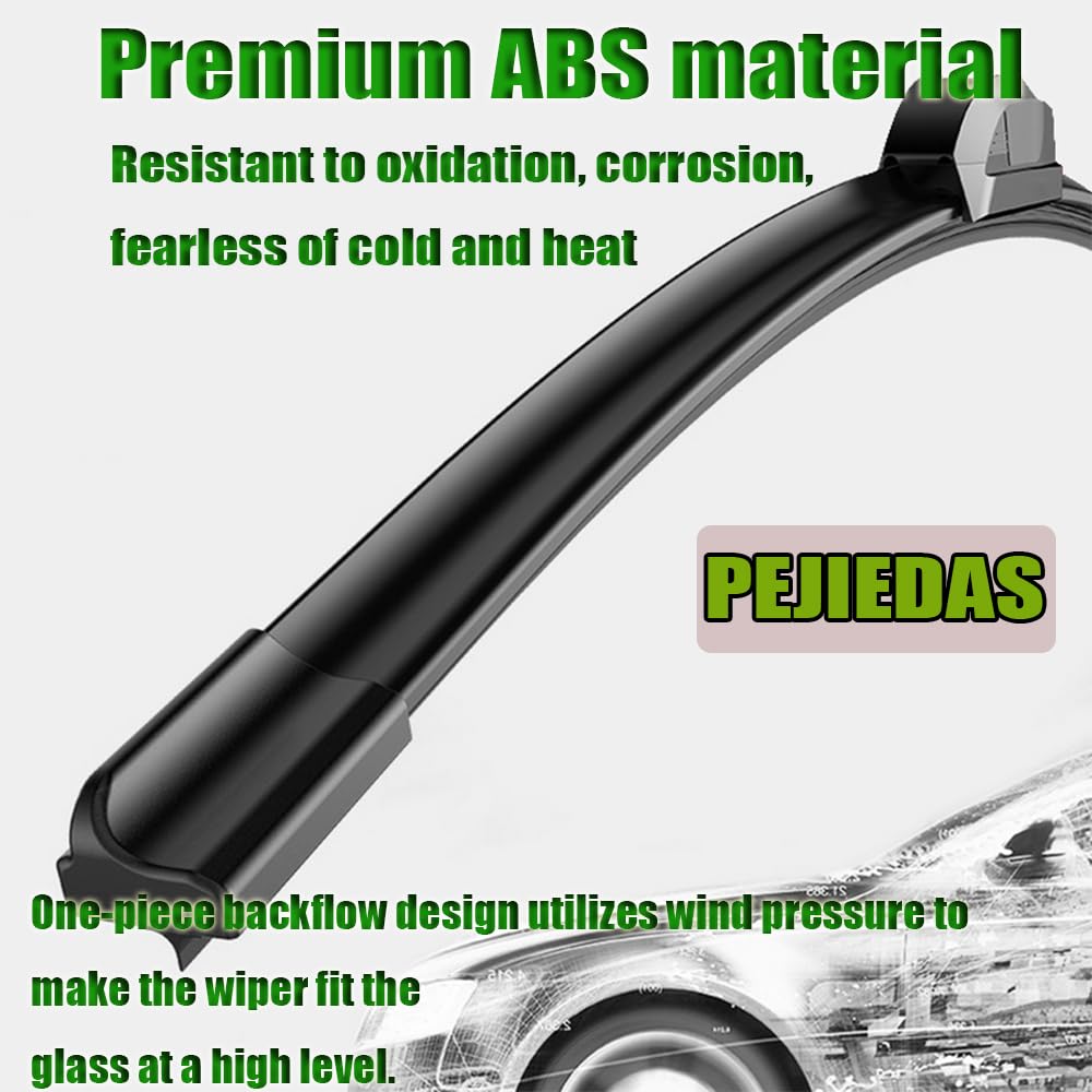 PEJIEDAS 19in wiper blade on Jeep Wrangler maintains crisp visibility.